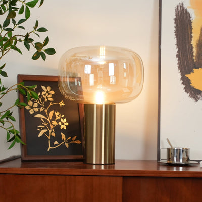 Teloz Glass Industrial Table Lamp