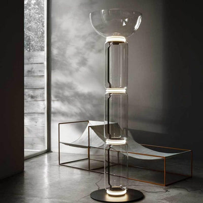 Lustra Floor Lamp Bamboo Glass - Neutral Decor
