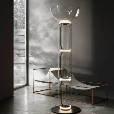 Lustra Floor Lamp Bamboo Glass - Neutral Decor