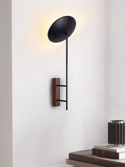 Fawn Sunflower Modern Black Travertine Wall Lamp