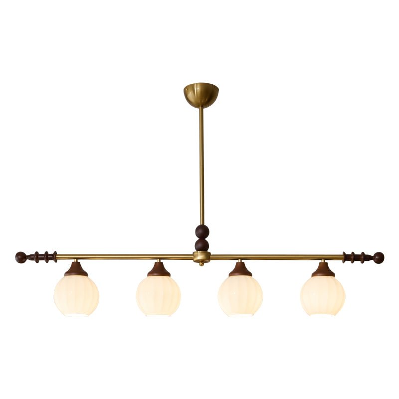 Codoriel Traditional Balance Island Wood Glass Pendant Lamp