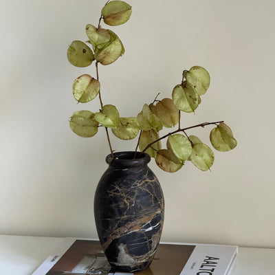 Noir Vein Stone Vase