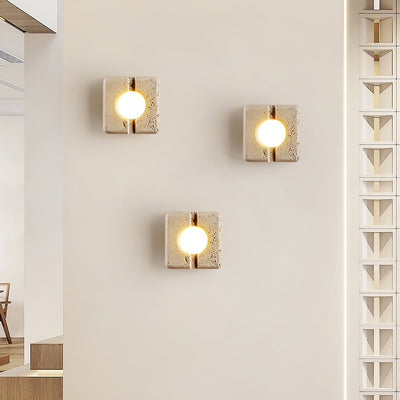 Valaora Travertine Wall Light