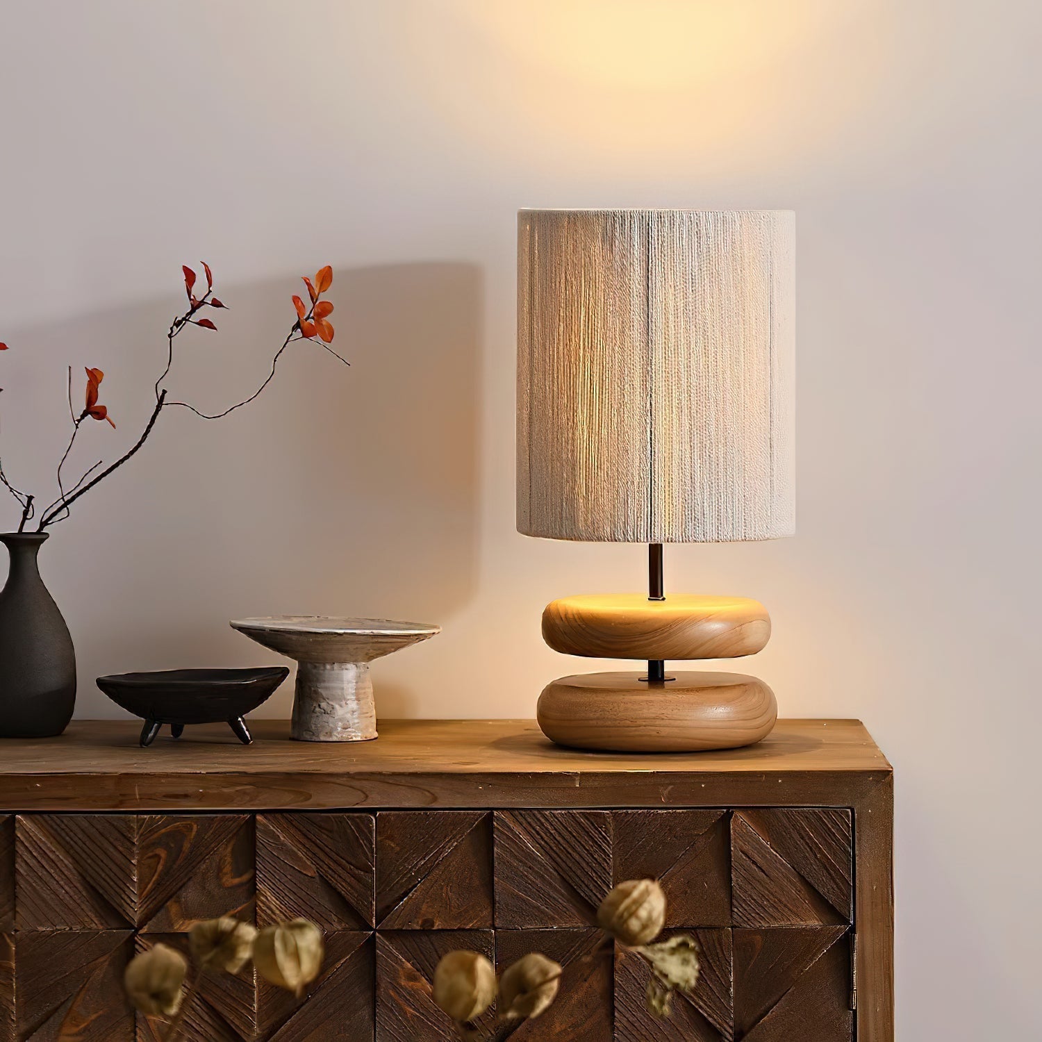 Morgan Minimalist Wood Table Lamp