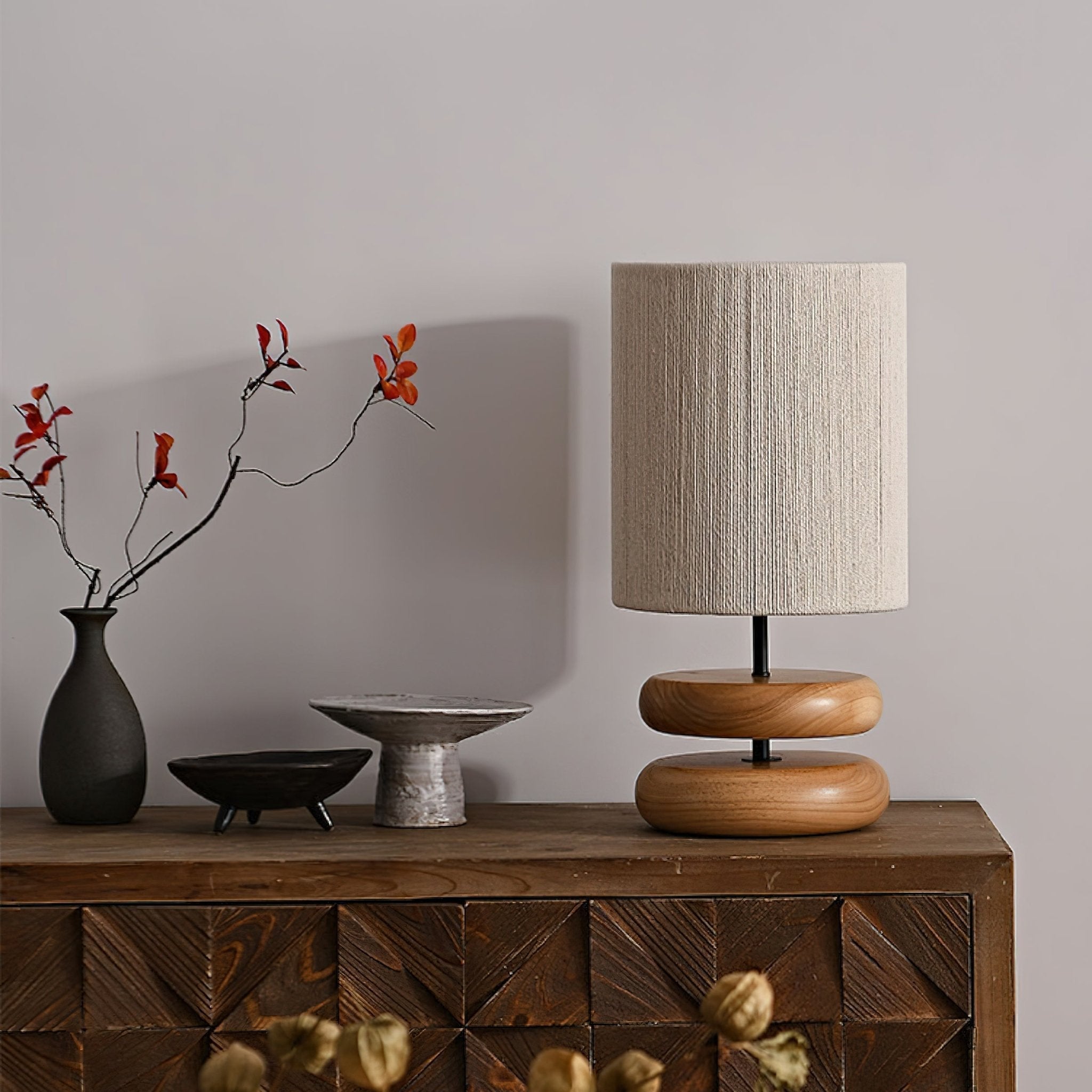 Morgan Minimalist Wood Table Lamp