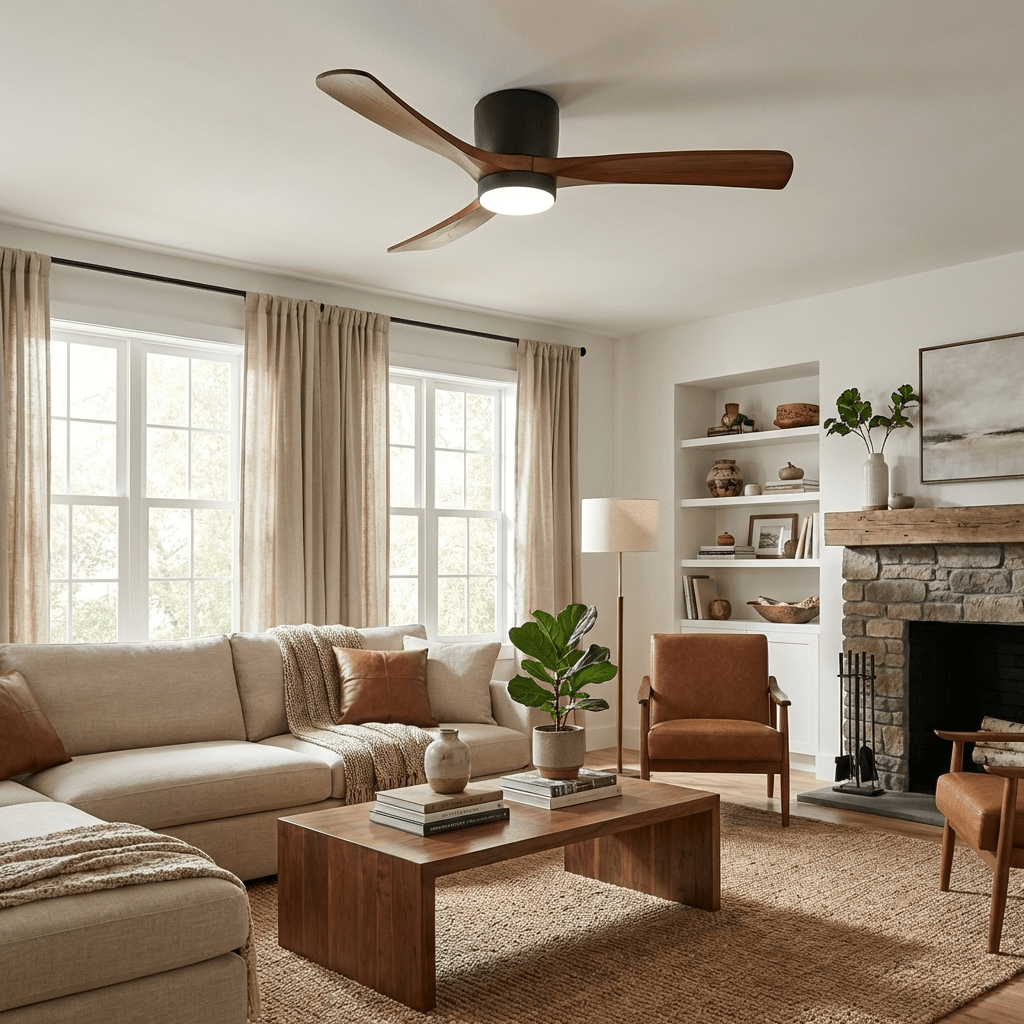 Dovervale Wooden Ceiling Fan Light