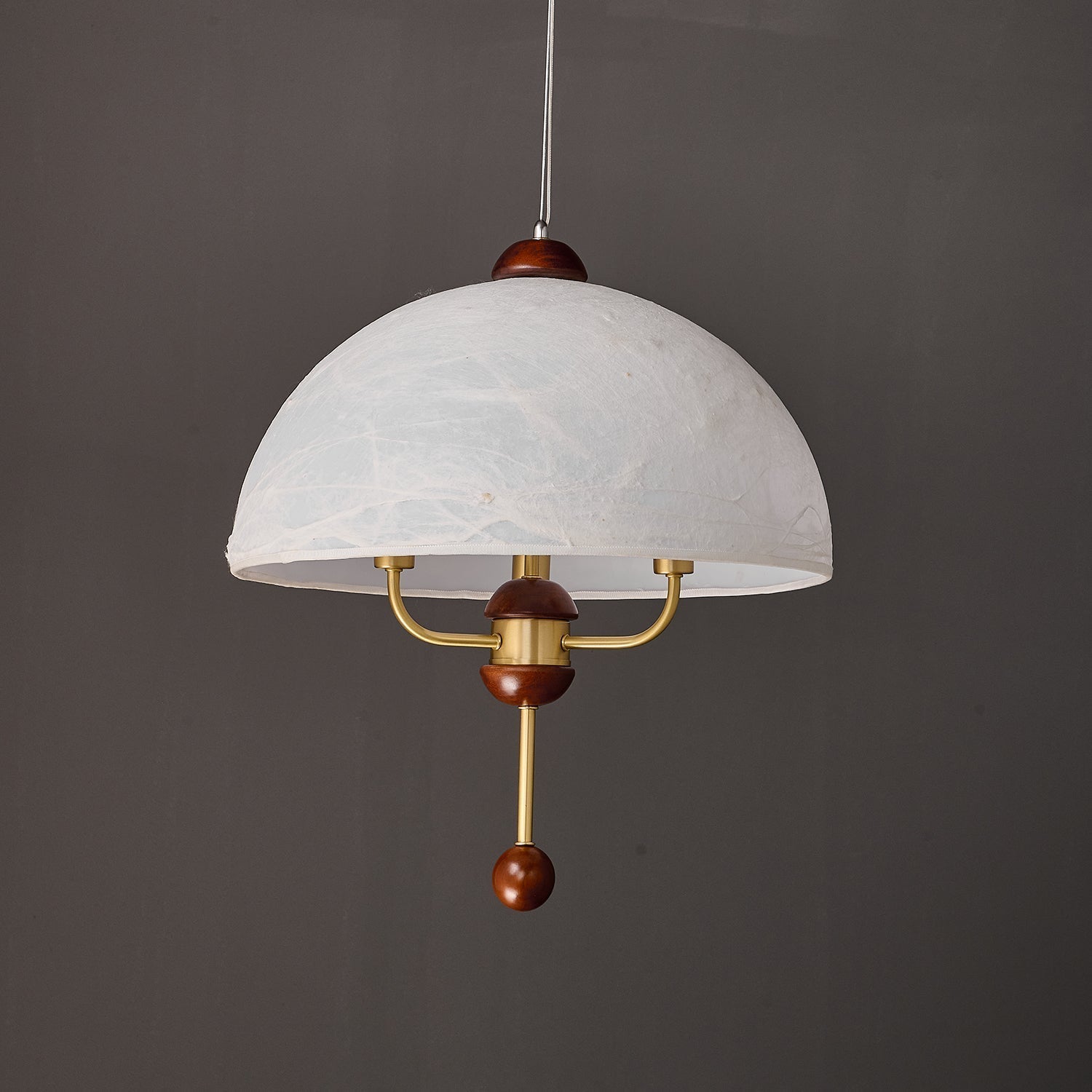 Varaeia Traditional Elegance Bloom Fabric Wood Pendant Lamp