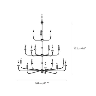 Wisp Grande Vintage Industrial Bronze Chandelier - Neutral Decor