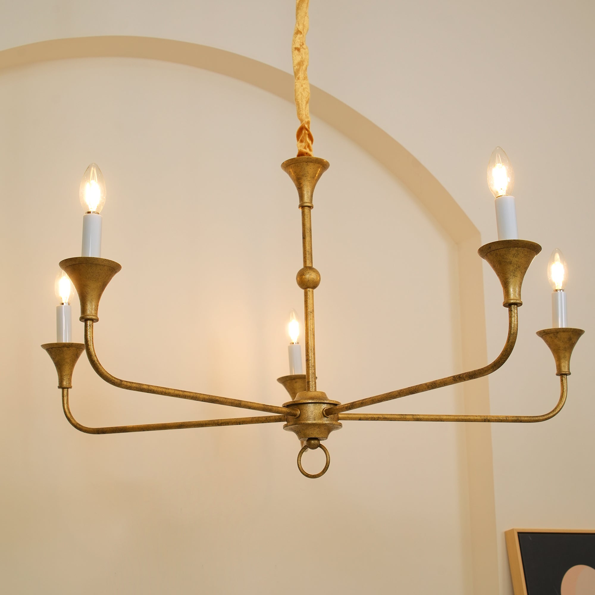 Lustra Candle Chandelier Elegant - Neutral Decor