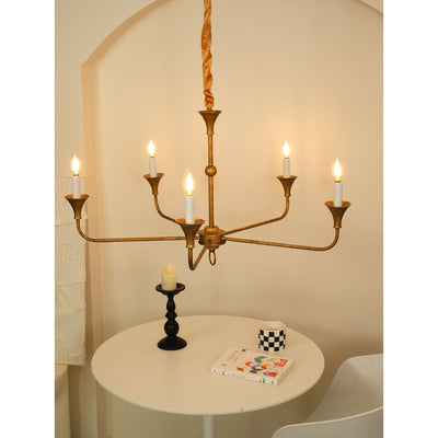 Lustra Candle Chandelier Elegant - Neutral Decor
