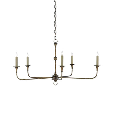 Unity Vintage Mid-century Bronze Chandelier