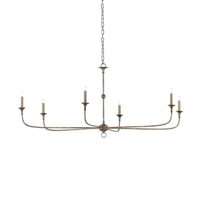 Unity Vintage Mid-century Bronze Chandelier