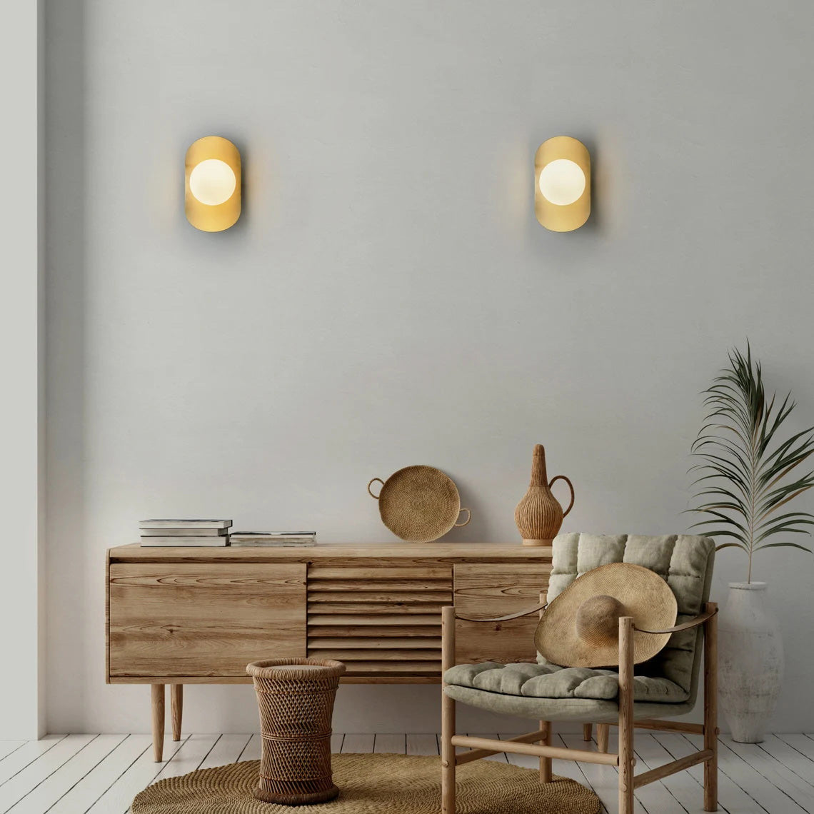Aurecourt Brass Indoor Wall Light