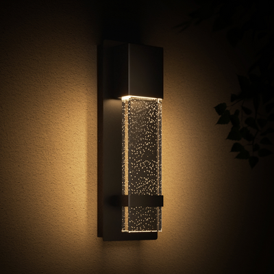 Patricia Minimalist Bubble LED Glass Outdoor Wall Lamp