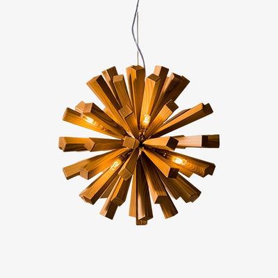Elvarelle Premium Nordic Art Burst Wood Chandelier