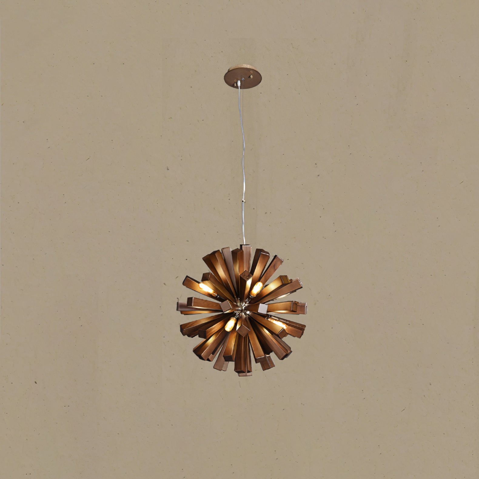 Elvarelle Premium Nordic Art Burst Wood Chandelier