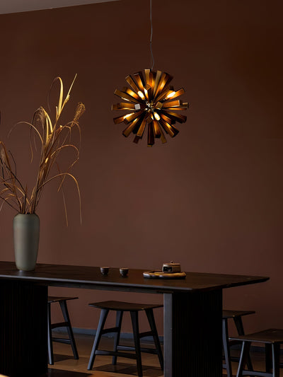 Elvarelle Premium Nordic Art Burst Wood Chandelier