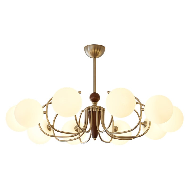 Orvynia Elegance Classic Grove Wood Glass Chandelier