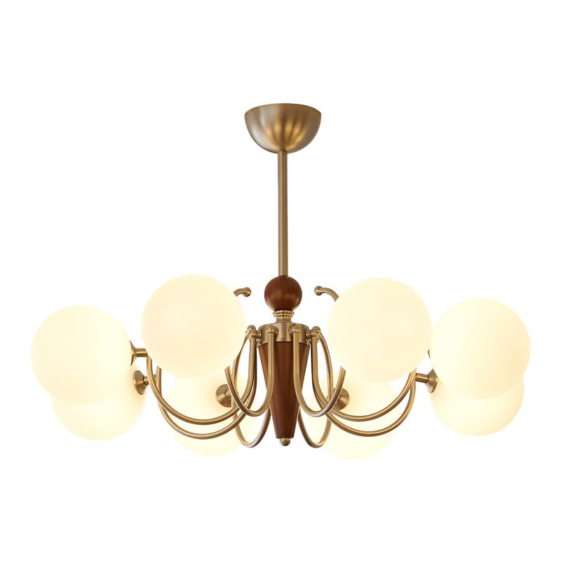 Orvynia Elegance Classic Grove Wood Glass Chandelier