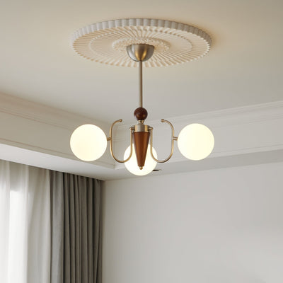 Orvynia Elegance Classic Grove Wood Glass Chandelier