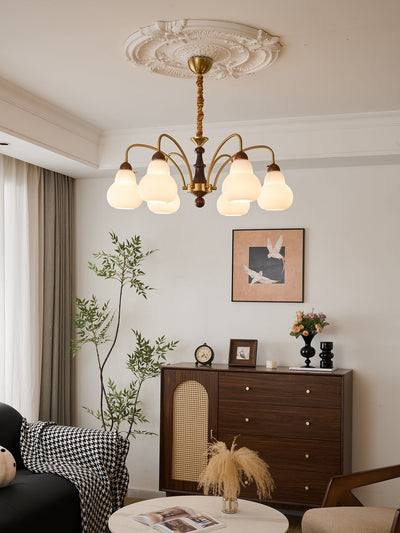 Novelle Traditional Elegance Vintage Wood Chandelier