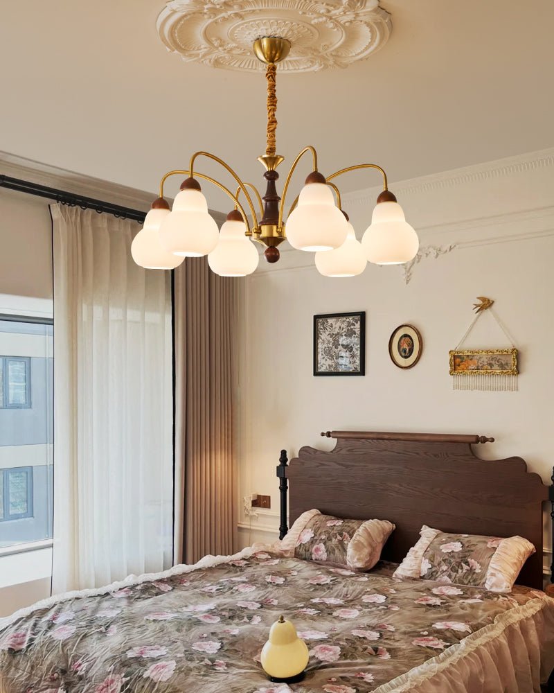 Novelle Traditional Elegance Vintage Wood Chandelier