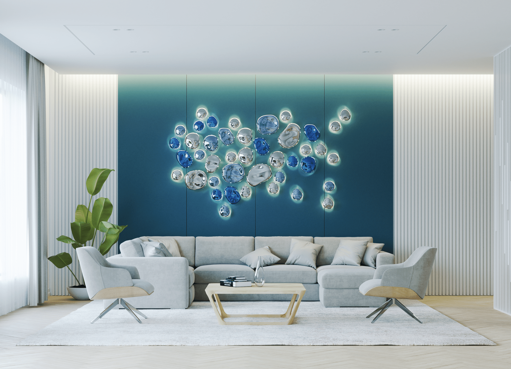 Nyzoris Bubble Glass Wall Light