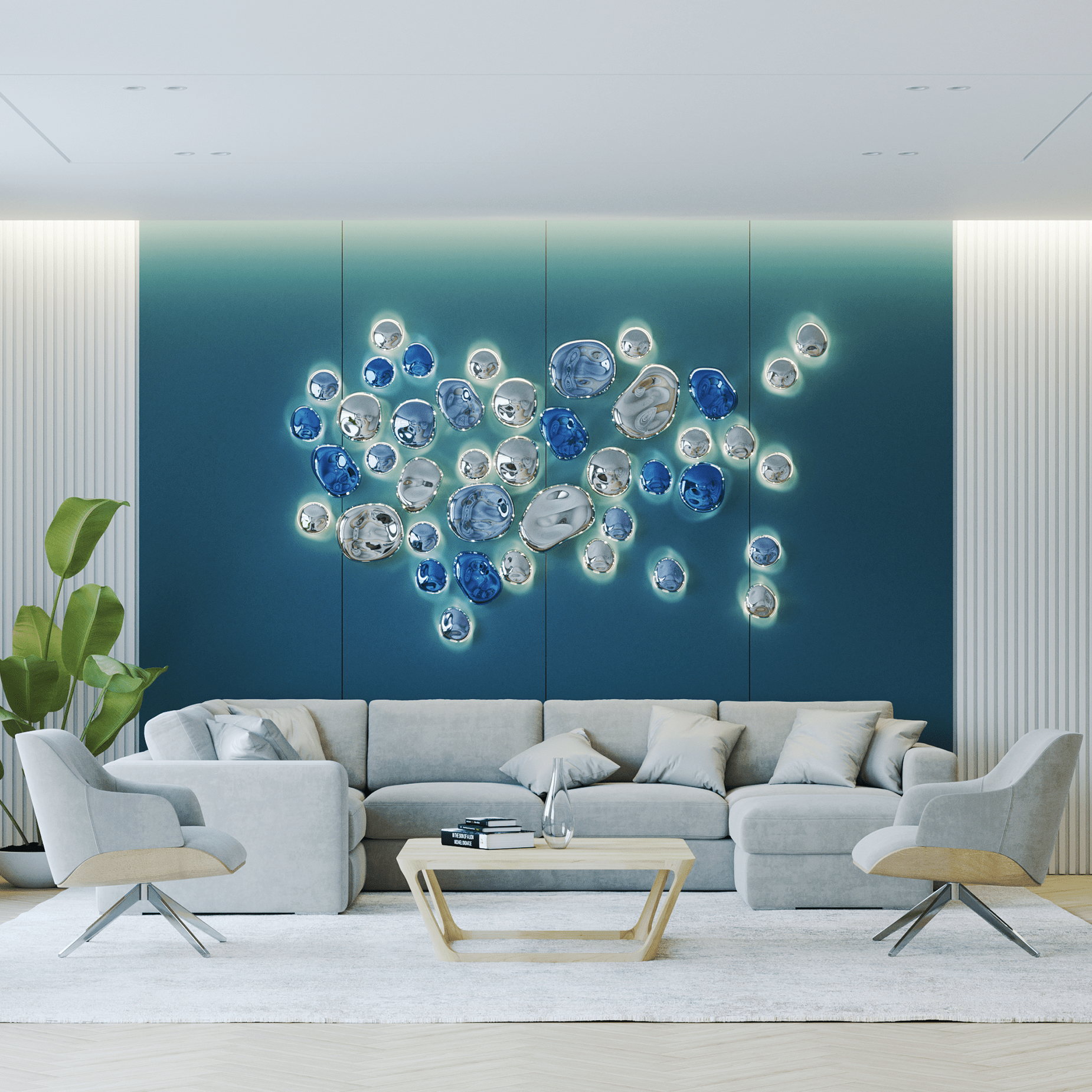 Nyzoris Bubble Glass Wall Light
