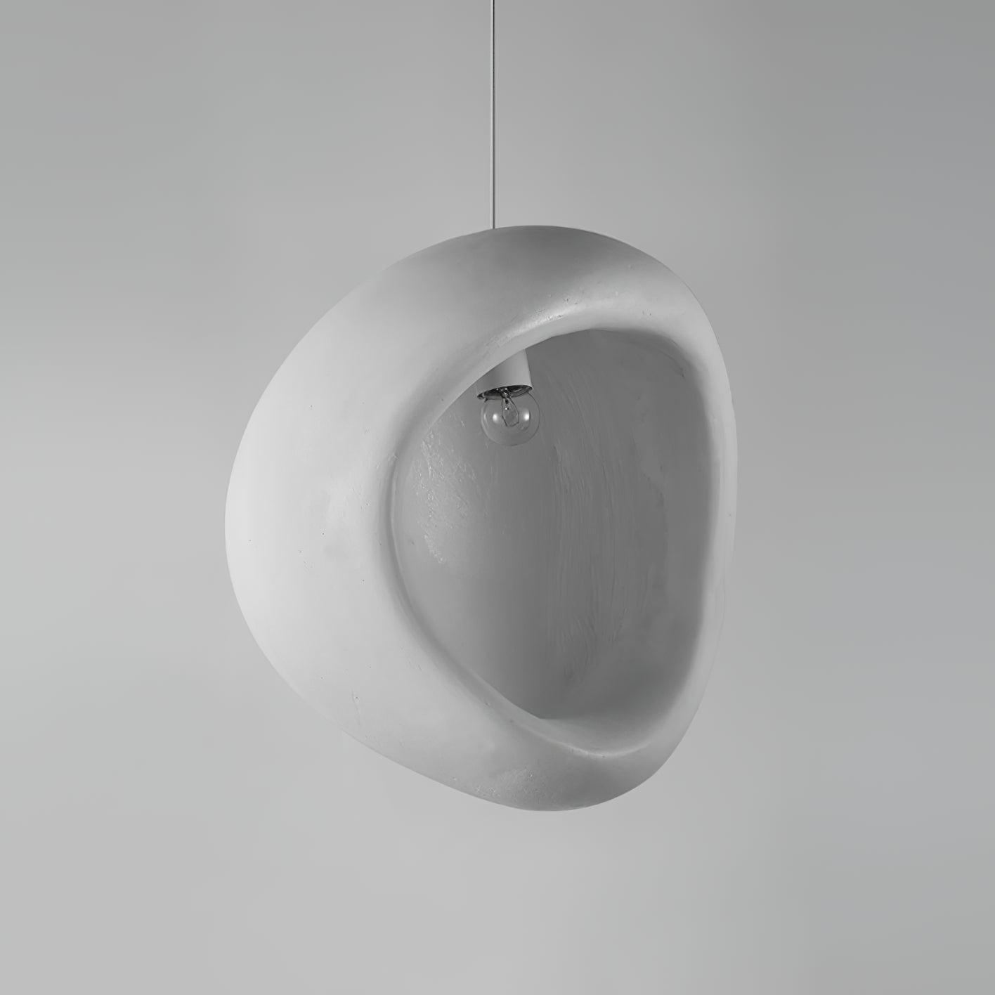 Seo Pendant Lamp Plaster Organic Hollow Teardrop Wabi Sabi