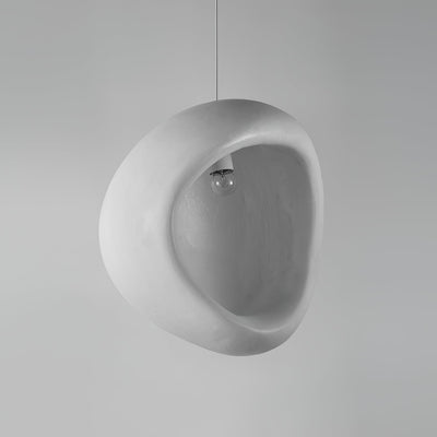 Seo Pendant Lamp Plaster Organic Hollow Teardrop Wabi Sabi