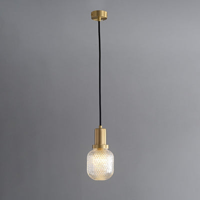 Cacarir Premium Nordic Art Brass Glass Pendant Lamp