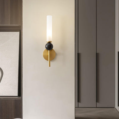 Dulane Modern Minimalist Vertical Marble Wall Lamp