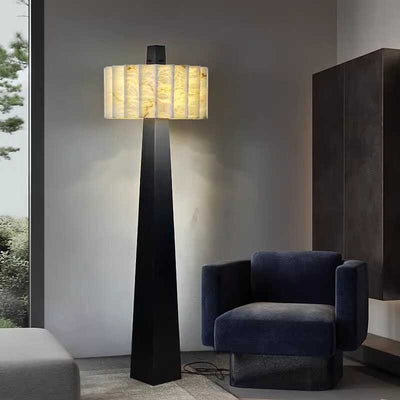 Wolve Alabaster Obelisk Floor Lamp
