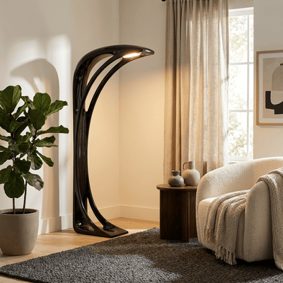 Obsidian Curve Floor Lamp