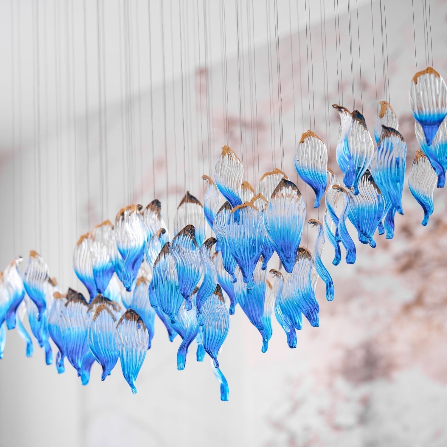 Asteria Wave Blown  Glass Customize Chandelier