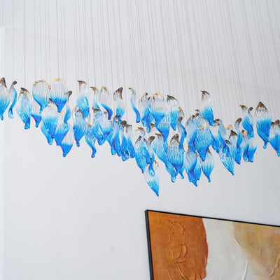 Asteria Wave Blown  Glass Customize Chandelier