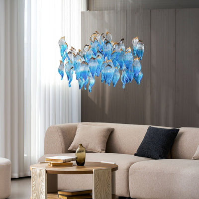 Asteria Wave Blown  Glass Customize Chandelier