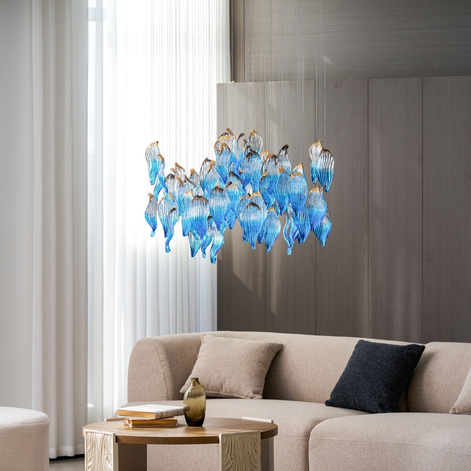 Asteria Wave Blown  Glass Customize Chandelier