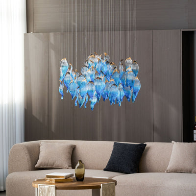 Asteria Wave Blown  Glass Customize Chandelier