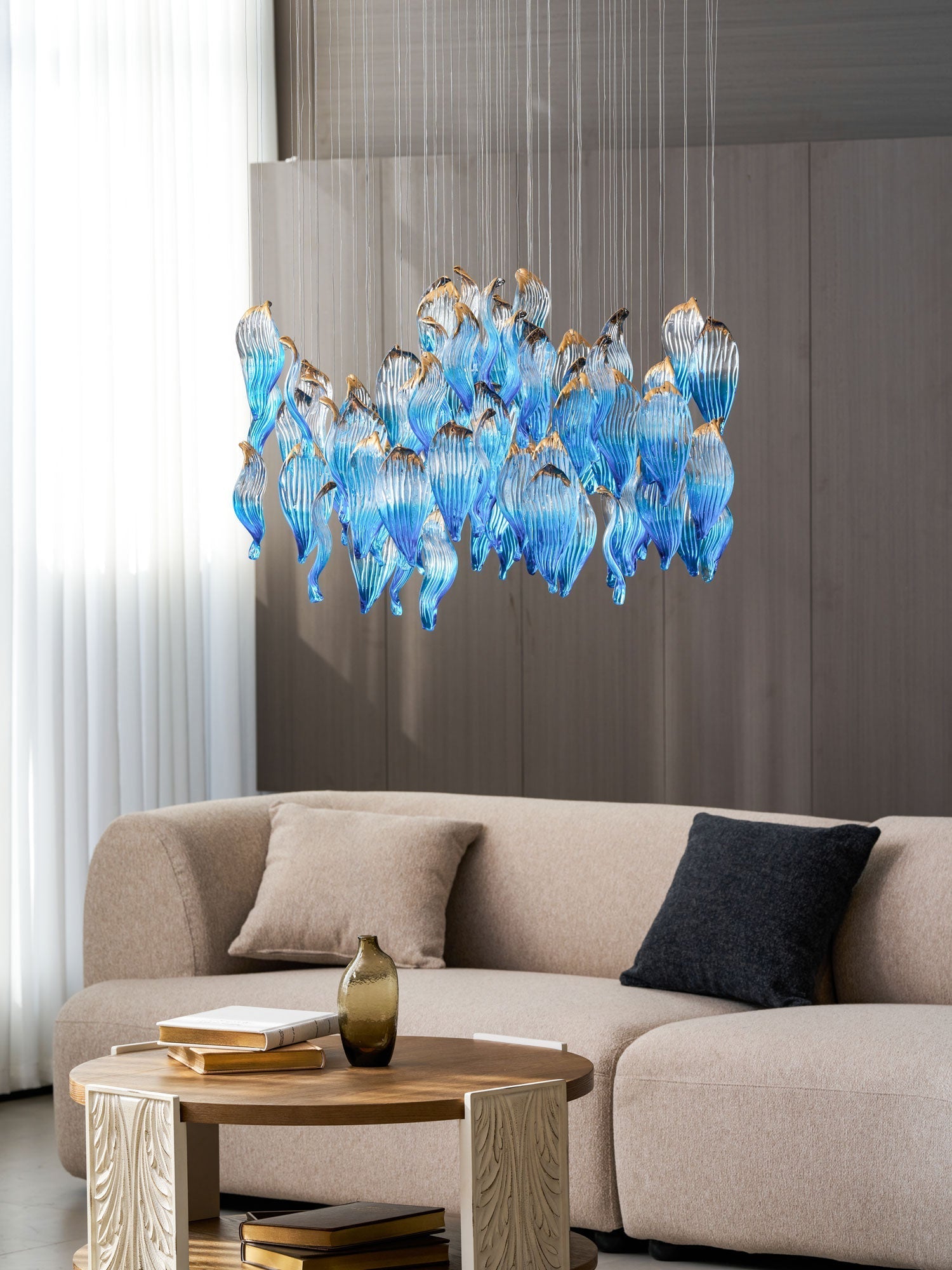 Asteria Wave Blown  Glass Customize Chandelier