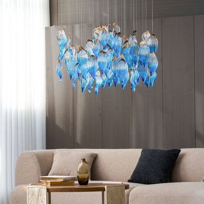 Asteria Wave Blown  Glass Customize Chandelier