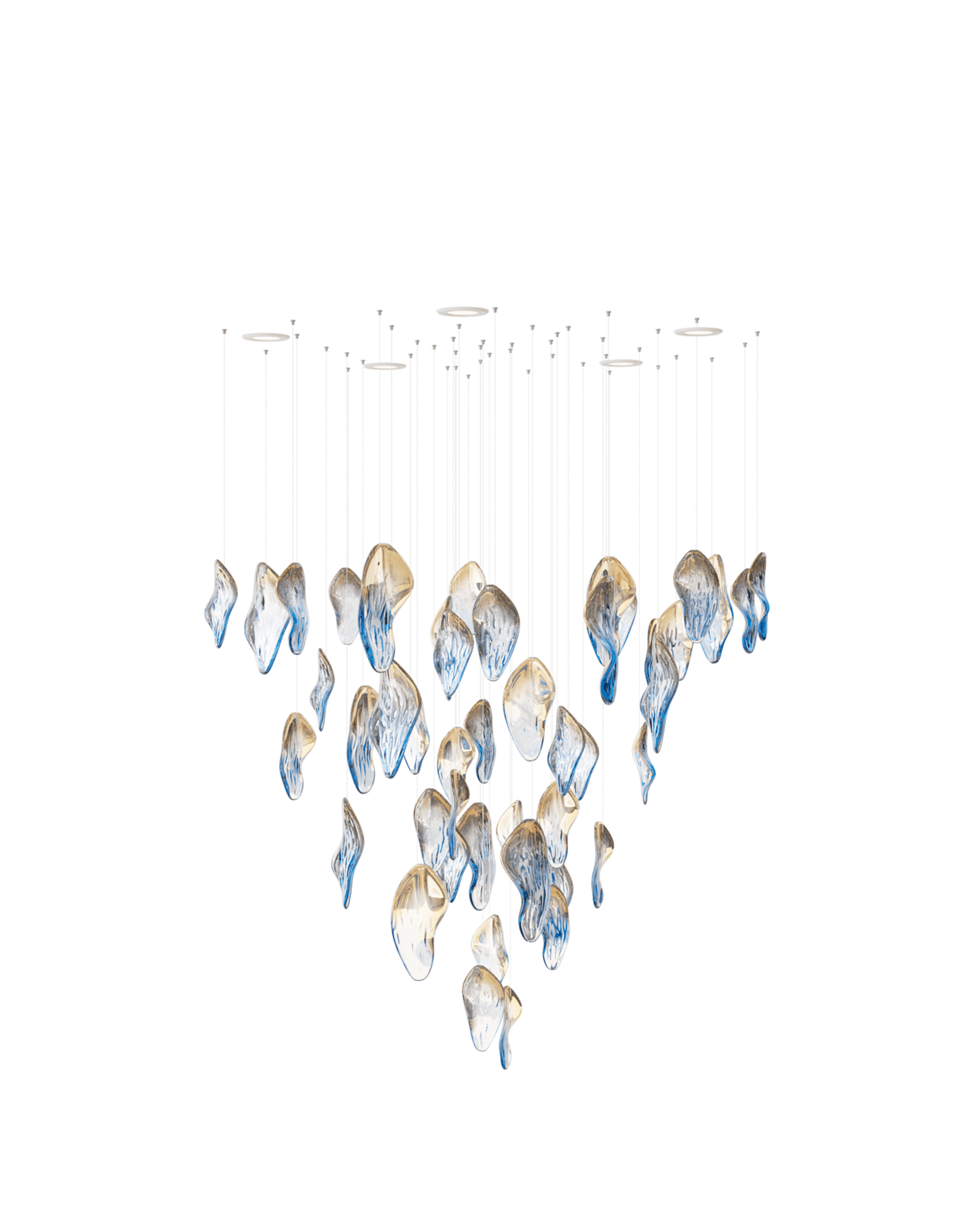 Asteria Wave Blown  Glass Customize Chandelier