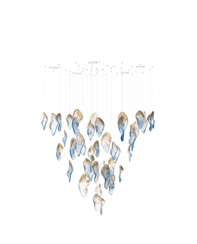 Asteria Wave Blown  Glass Customize Chandelier