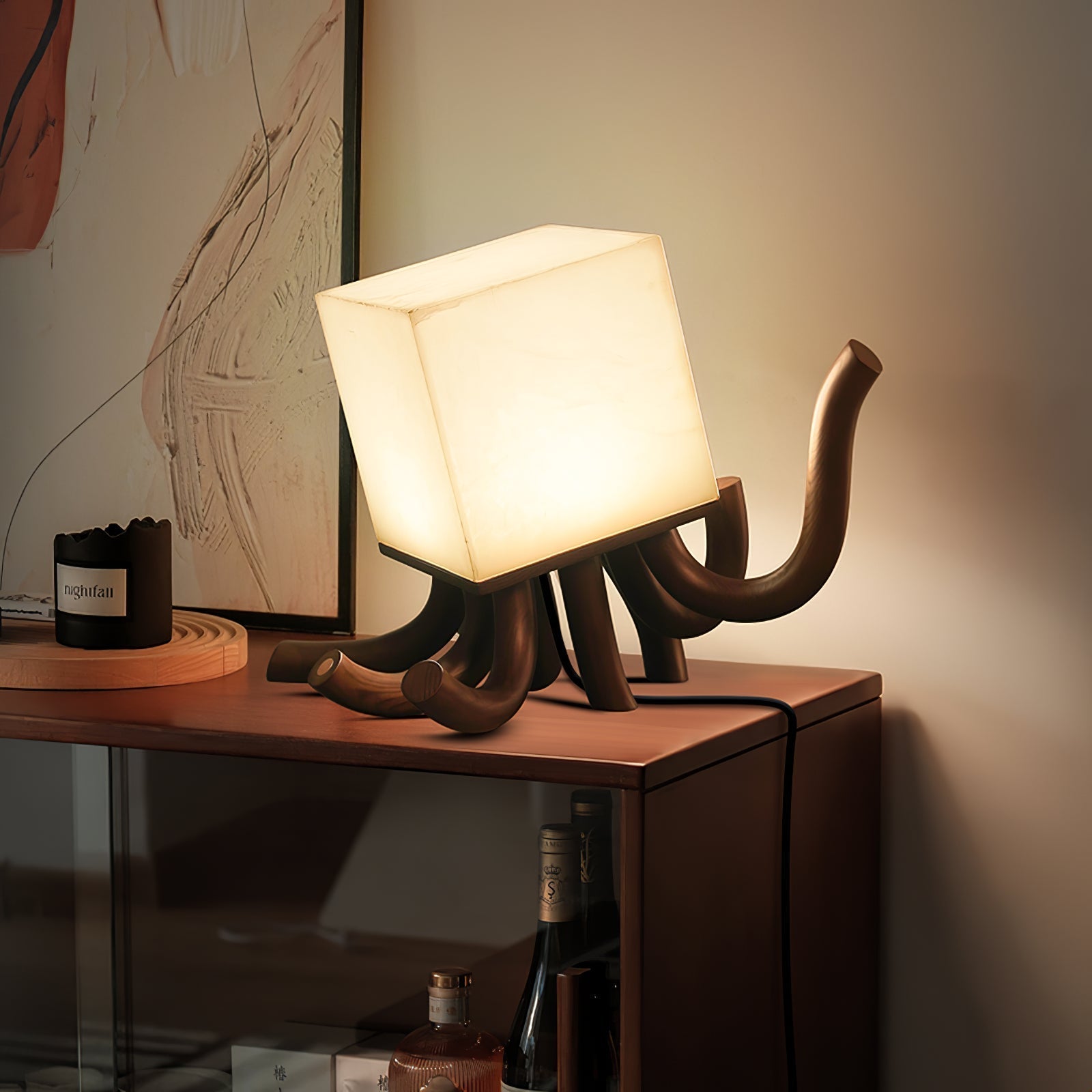 Dravk Tentacle Alabaster Table Lamp
