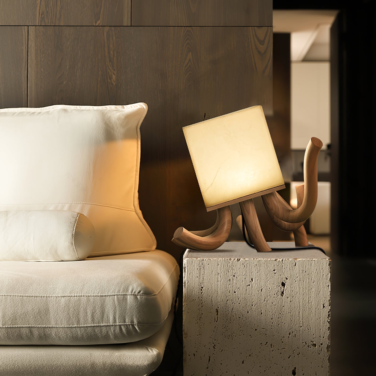 Dravk Tentacle Alabaster Table Lamp