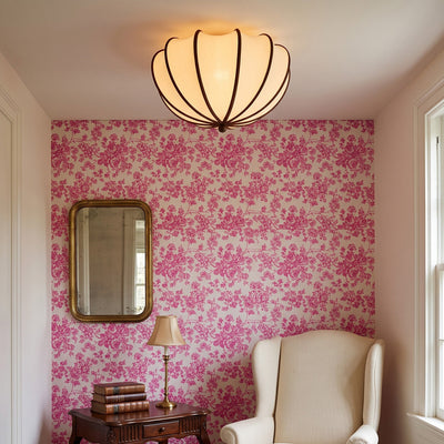 Pemberley Scalloped Fabric Flush Mount