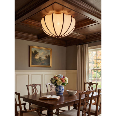 Pemberley Scalloped Fabric Flush Mount