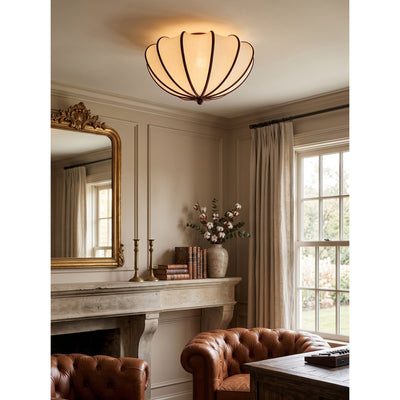 Pemberley Scalloped Fabric Flush Mount