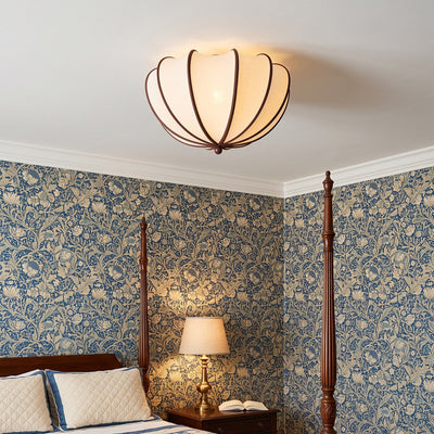 Pemberley Scalloped Fabric Flush Mount