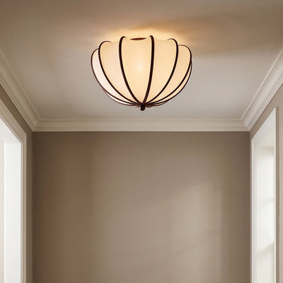 Pemberley Scalloped Fabric Flush Mount